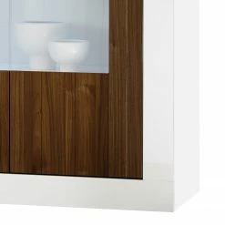 LC Spa Vitrinenschrank Urbino - Nussbaum Dekor / Weiß -WOHNZIMMERMÖBEL Verkäufe 1000178447 201029 09012600684 DETAILS P000000001000178447