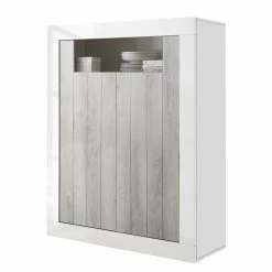 LC Spa Highboard Urbino - Hellgrau / Weiß