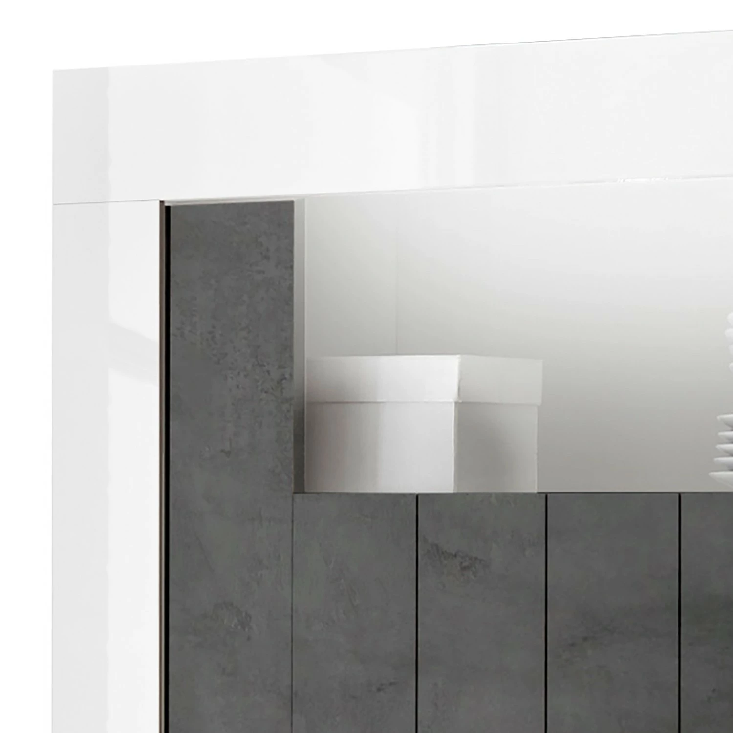 LC Spa Highboard Urbino - Dunkelgrau / Weiß 3 LC Spa Highboard Urbino - Dunkelgrau / Weiß – Bild 3