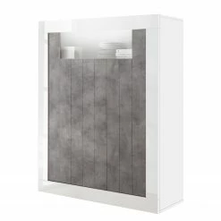 LC Spa Highboard Urbino - Beton Dekor / Weiß