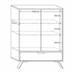 LC Spa Vitrinenschrank Palma - Pero Dekor -WOHNZIMMERMÖBEL Verkäufe 1000178606 190703 13284700028 SKETCH GALLERYIMAGES P000000001000178606 sketch