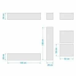 LC Spa Wohnwand Infinity I (4-teilig) - Weiß / Beton Dekor 9 LC Spa Wohnwand Infinity I (4-teilig) - Weiß / Beton Dekor -WOHNZIMMERMÖBEL Verkäufe 1000178618 190807 06302500021 SKETCH DETAILS P000000001000178618 sketch