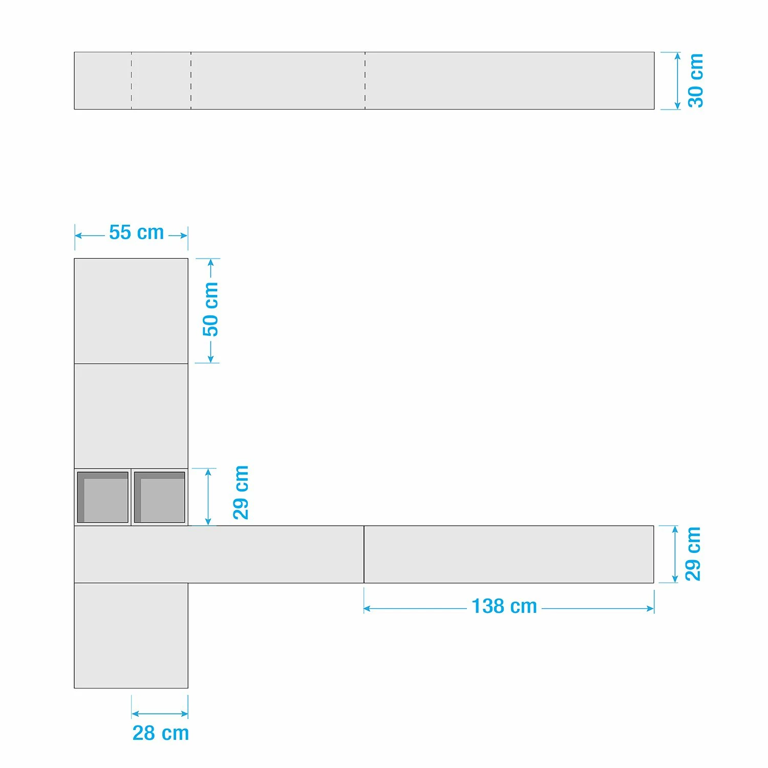 LC Spa Wohnwand Infinity III (7-teilig) - Weiß / Nussbaum hell Dekor 5 LC Spa Wohnwand Infinity III (7-teilig) - Weiß / Nussbaum hell Dekor – Bild 5