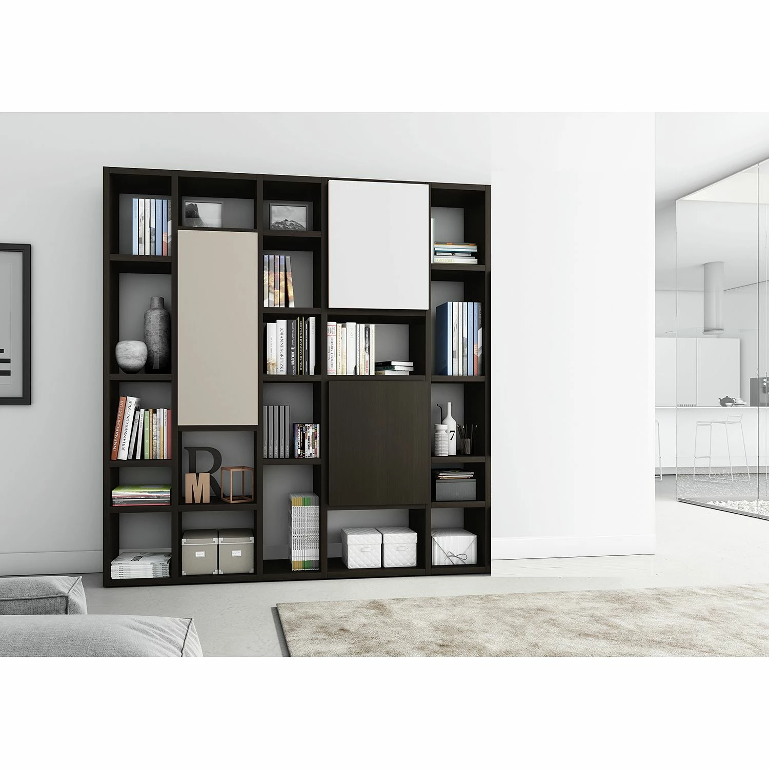 Loftscape Bücherregal Emporior III - Eiche Schwarzbraun Dekor 1 Loftscape Bücherregal Emporior III - Eiche Schwarzbraun Dekor