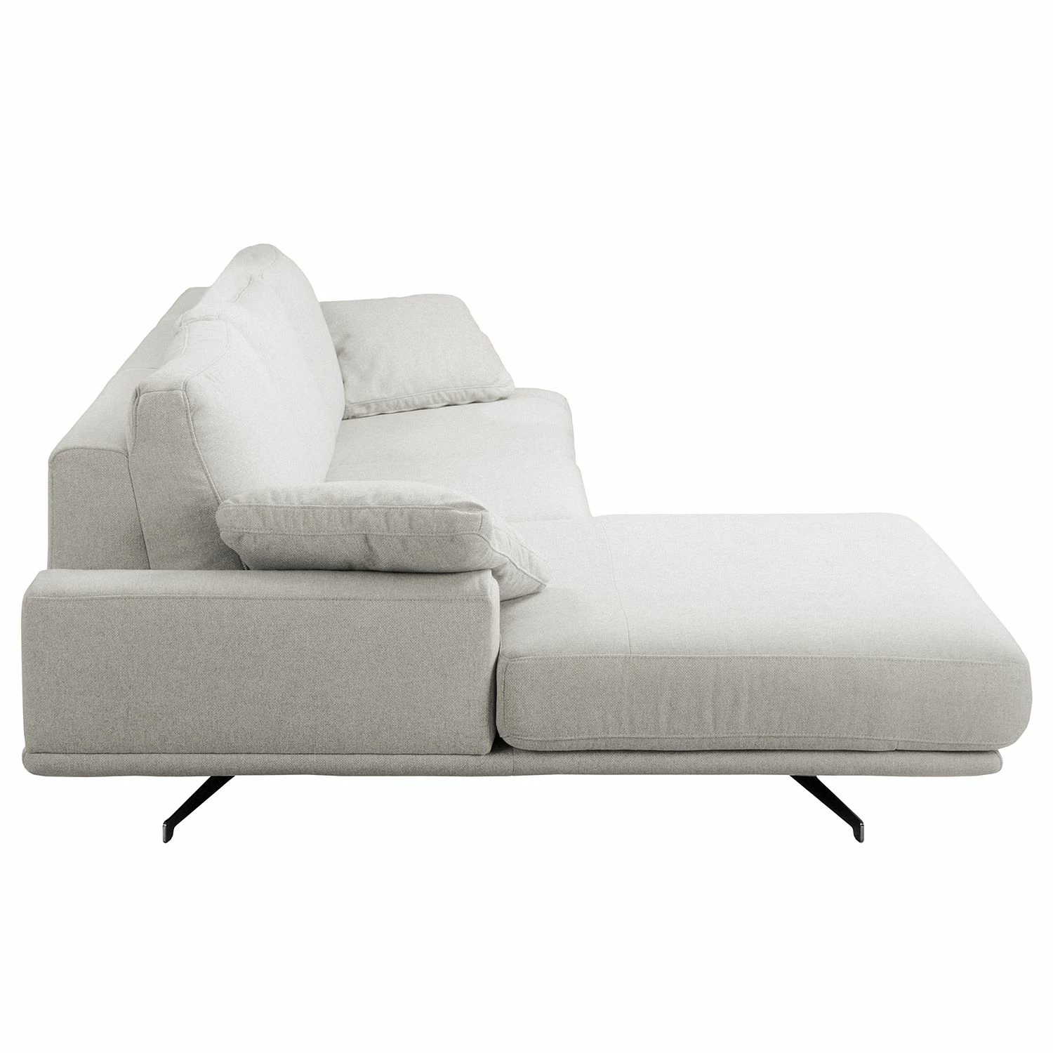 Fredriks Ecksofa Hendra II - Webstoff - Webstoff Delea: Hellgrau - Longchair davorstehend links 3 Fredriks Ecksofa Hendra II - Webstoff - Webstoff Delea: Hellgrau - Longchair davorstehend links – Bild 3