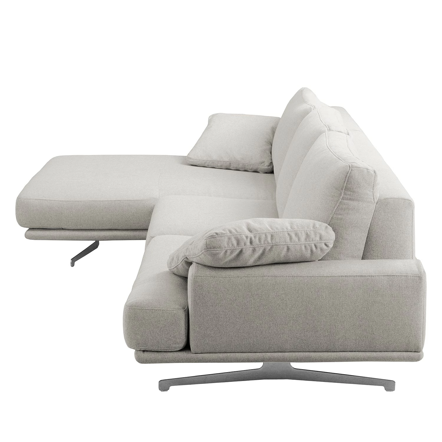 Fredriks Ecksofa Hendra II - Webstoff - Webstoff Delea: Hellgrau - Longchair davorstehend links 4 Fredriks Ecksofa Hendra II - Webstoff - Webstoff Delea: Hellgrau - Longchair davorstehend links – Bild 4