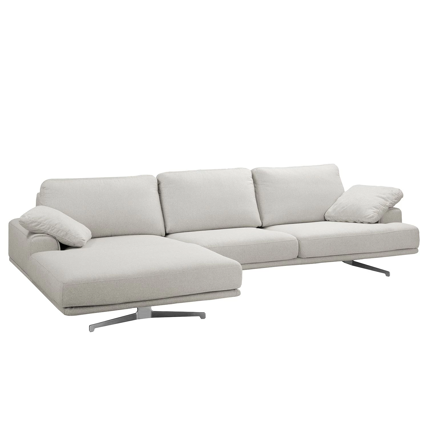 Fredriks Ecksofa Hendra II - Webstoff - Webstoff Delea: Hellgrau - Longchair davorstehend links 5 Fredriks Ecksofa Hendra II - Webstoff - Webstoff Delea: Hellgrau - Longchair davorstehend links – Bild 5