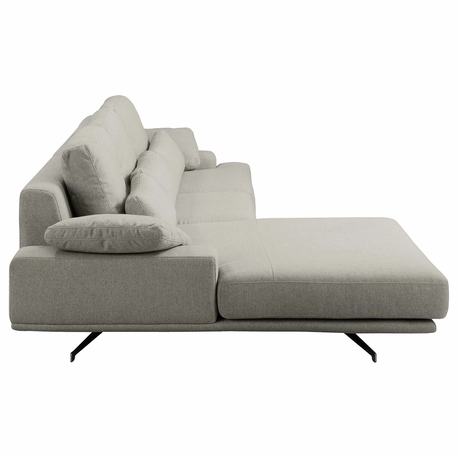 Fredriks Ecksofa Lurrip II - Webstoff - Webstoff Delea: Grau - Longchair davorstehend links 3 Fredriks Ecksofa Lurrip II - Webstoff - Webstoff Delea: Grau - Longchair davorstehend links – Bild 3