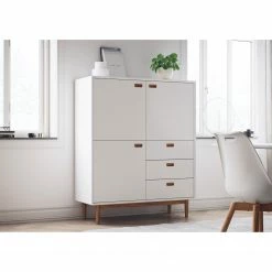 Tenzo Highboard Svea - Weiß / Eiche Dekor 10 Tenzo Highboard Svea - Weiß / Eiche Dekor -WOHNZIMMERMÖBEL Verkäufe 1000179428 190724 06293500221 MOOD DETAILS P000000001000179428 mood