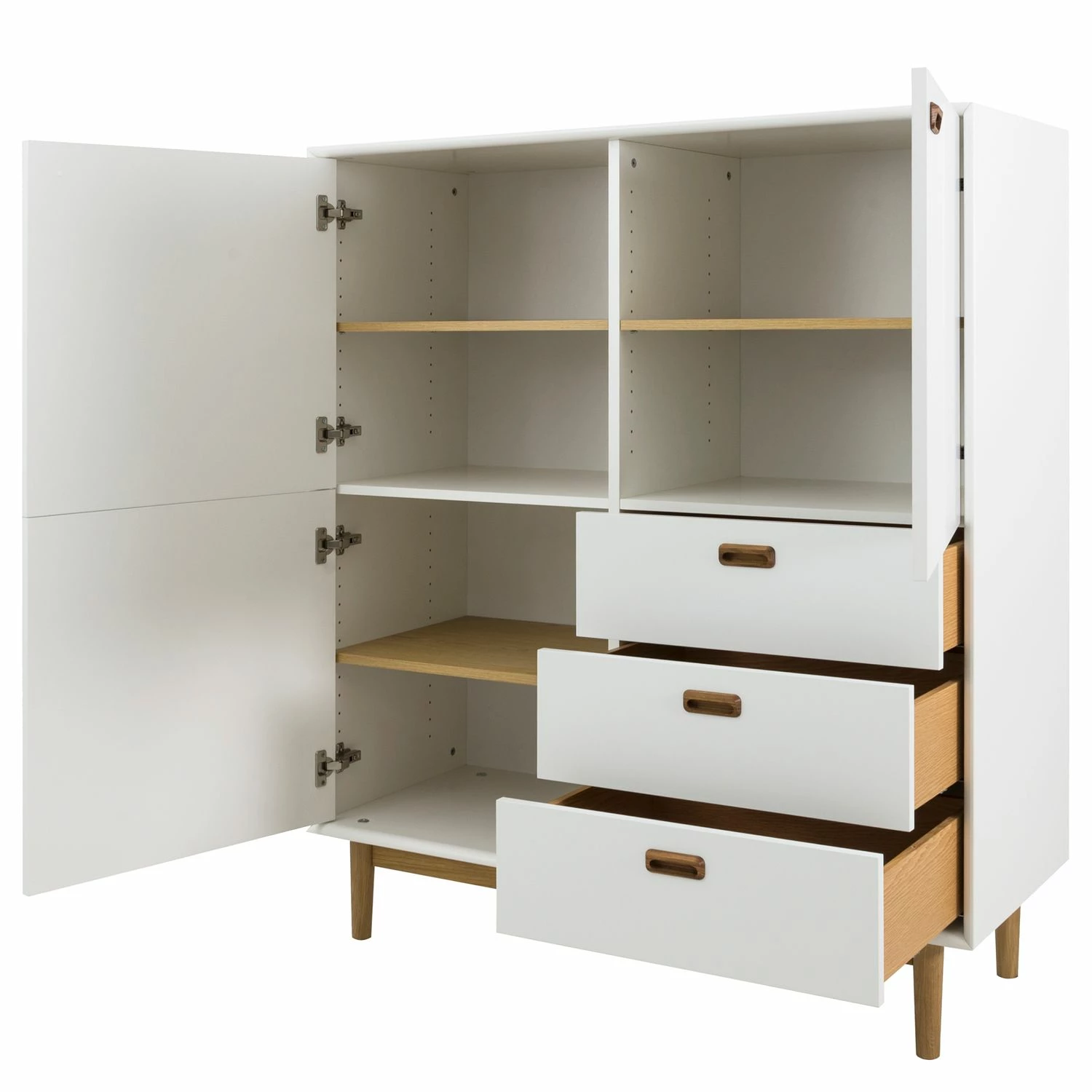 Tenzo Highboard Svea - Weiß / Eiche Dekor 5 Tenzo Highboard Svea - Weiß / Eiche Dekor – Bild 5
