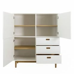 Tenzo Highboard Svea - Weiß / Eiche Dekor 14 Tenzo Highboard Svea - Weiß / Eiche Dekor -WOHNZIMMERMÖBEL Verkäufe 1000179428 190724 06293500225 DETAILS P000000001000179428