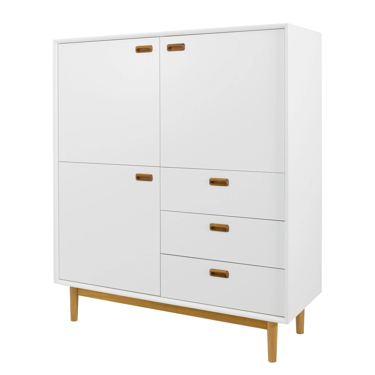 Tenzo Highboard Svea - Weiß / Eiche Dekor 1 Tenzo Highboard Svea - Weiß / Eiche Dekor