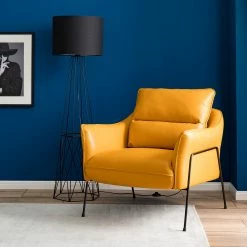 Studio Copenhagen Sessel Knokke II - Echtleder - Goldgelb -WOHNZIMMERMÖBEL Verkäufe 1000179435 200622 14532700001 MOOD DETAILS P000000001000179435 mood