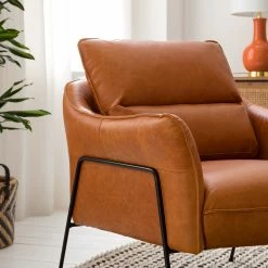 Studio Copenhagen Sessel Knokke I - Echtleder - Cognac -WOHNZIMMERMÖBEL Verkäufe 1000179437 210323 15234101703 DETAILS P000000001000179437