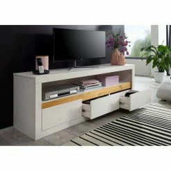 Naturoo TV-Lowboard Maceio II - Kiefer Massiv - Kiefer Weiß -WOHNZIMMERMÖBEL Verkäufe 1000180122 190718 07592800020 MOOD DETAILS P000000001000180122 mood