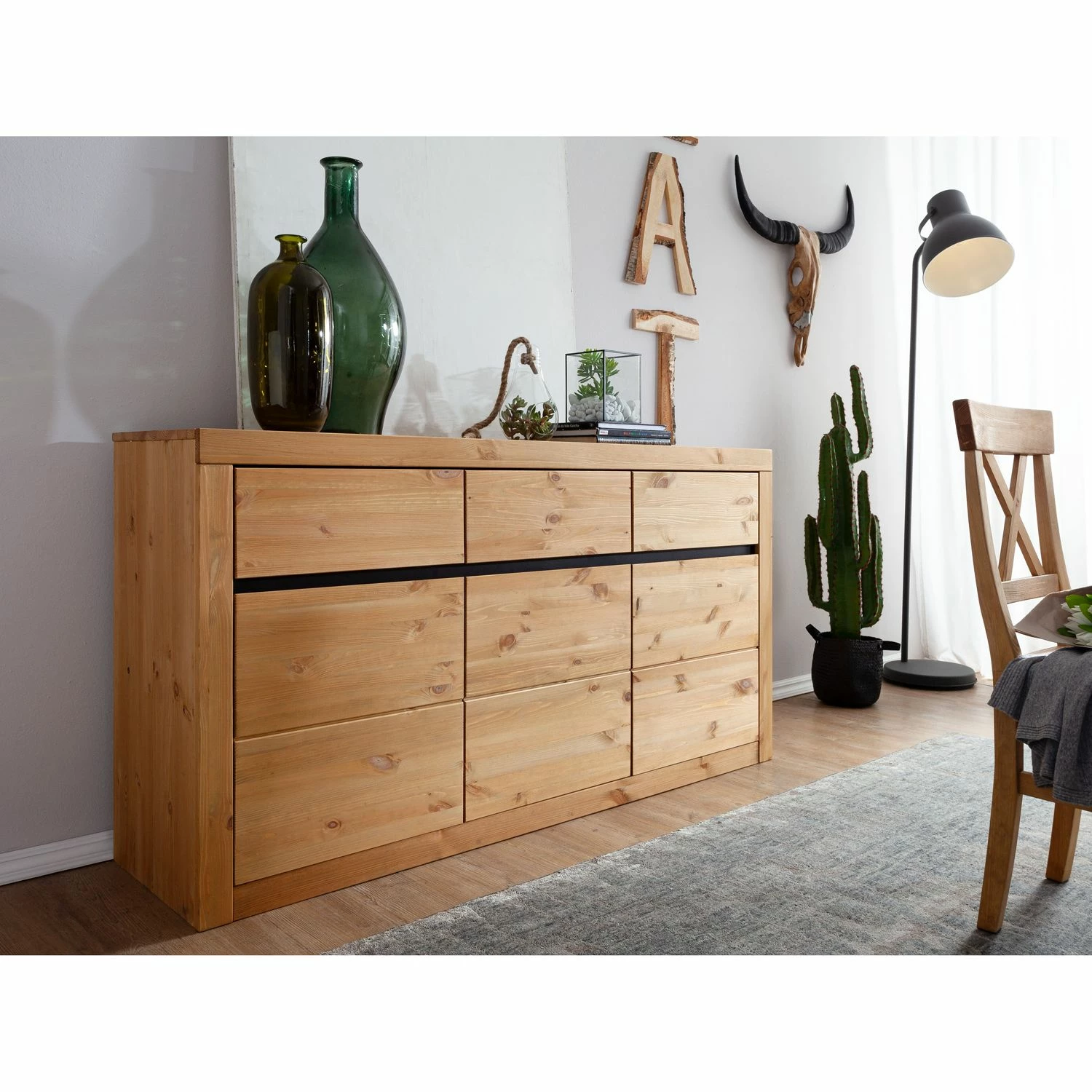 Naturoo Sideboard Maceio I - Kiefer Massiv - Kiefer 2 Naturoo Sideboard Maceio I - Kiefer Massiv - Kiefer – Bild 2