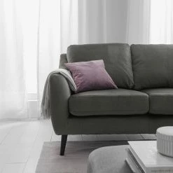 Jack & Alice Sofa Tennyson (2-Sitzer) - Samt - Grau -WOHNZIMMERMÖBEL Verkäufe 1000180141 201030 05551800022 DETAILS P000000001000180141