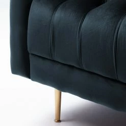 Jack & Alice Sessel Reynella - Samt - Marineblau -WOHNZIMMERMÖBEL Verkäufe 1000180878 201021 13454500006 DETAILS P000000001000180878