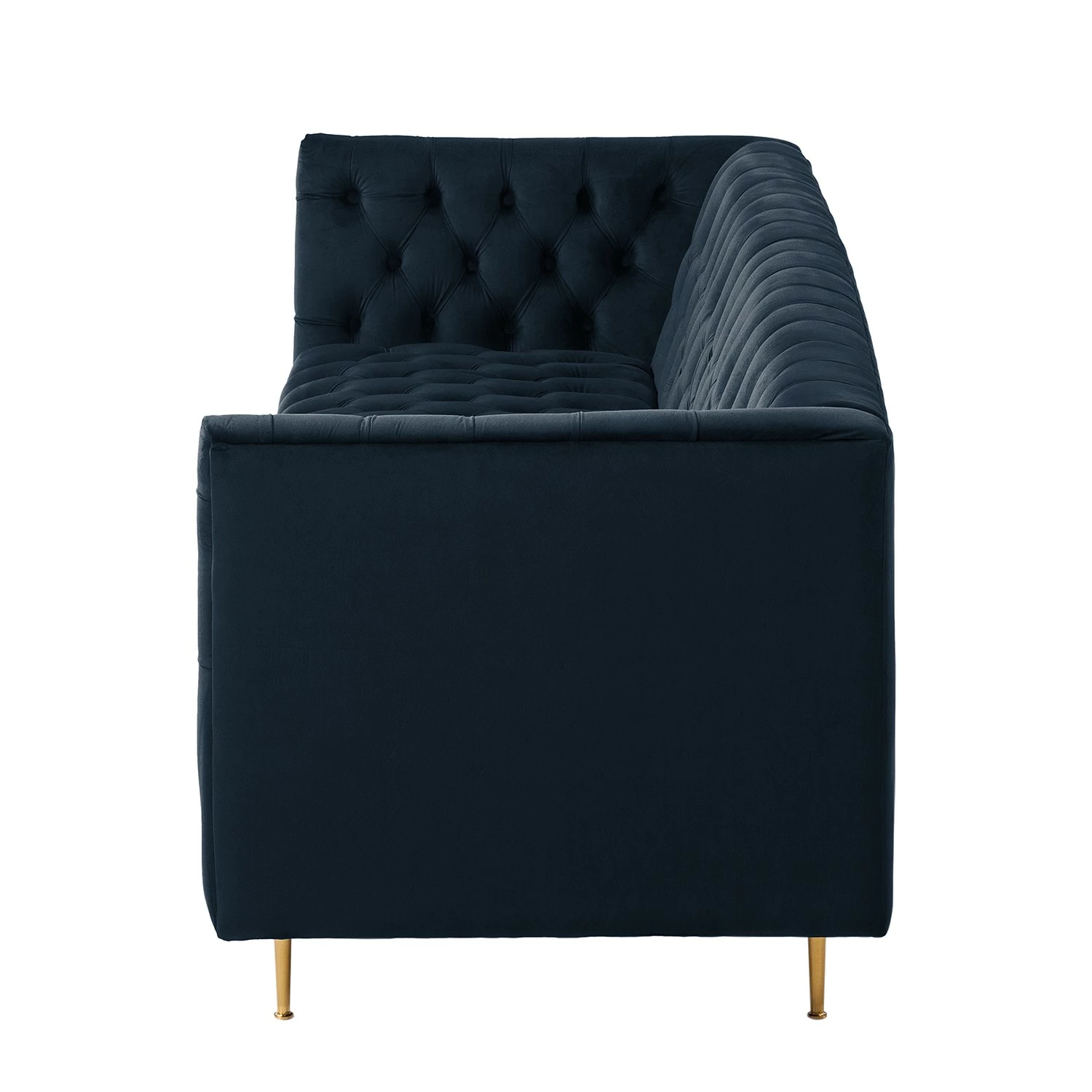 Jack & Alice Sofa Reynella II (3-sitzer) - Samt - Marineblau 5 Jack & Alice Sofa Reynella II (3-sitzer) - Samt - Marineblau – Bild 5