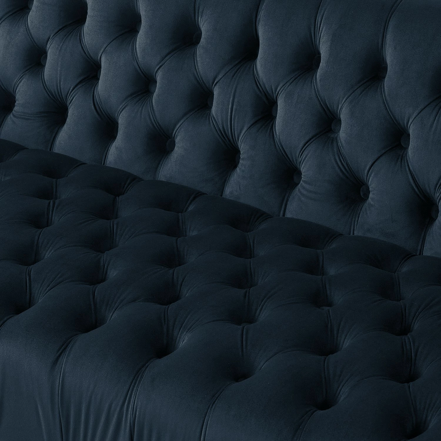 Jack & Alice Sofa Reynella II (3-sitzer) - Samt - Marineblau 8 Jack & Alice Sofa Reynella II (3-sitzer) - Samt - Marineblau – Bild 8