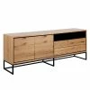 Red Living Sideboard Frahan I - Wildeiche / Schwarz