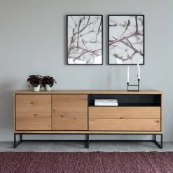 Red Living Sideboard Frahan I - Wildeiche / Schwarz -WOHNZIMMERMÖBEL Verkäufe 1000181292 190710 16192900087 MOOD DETAILS P000000001000181292 mood