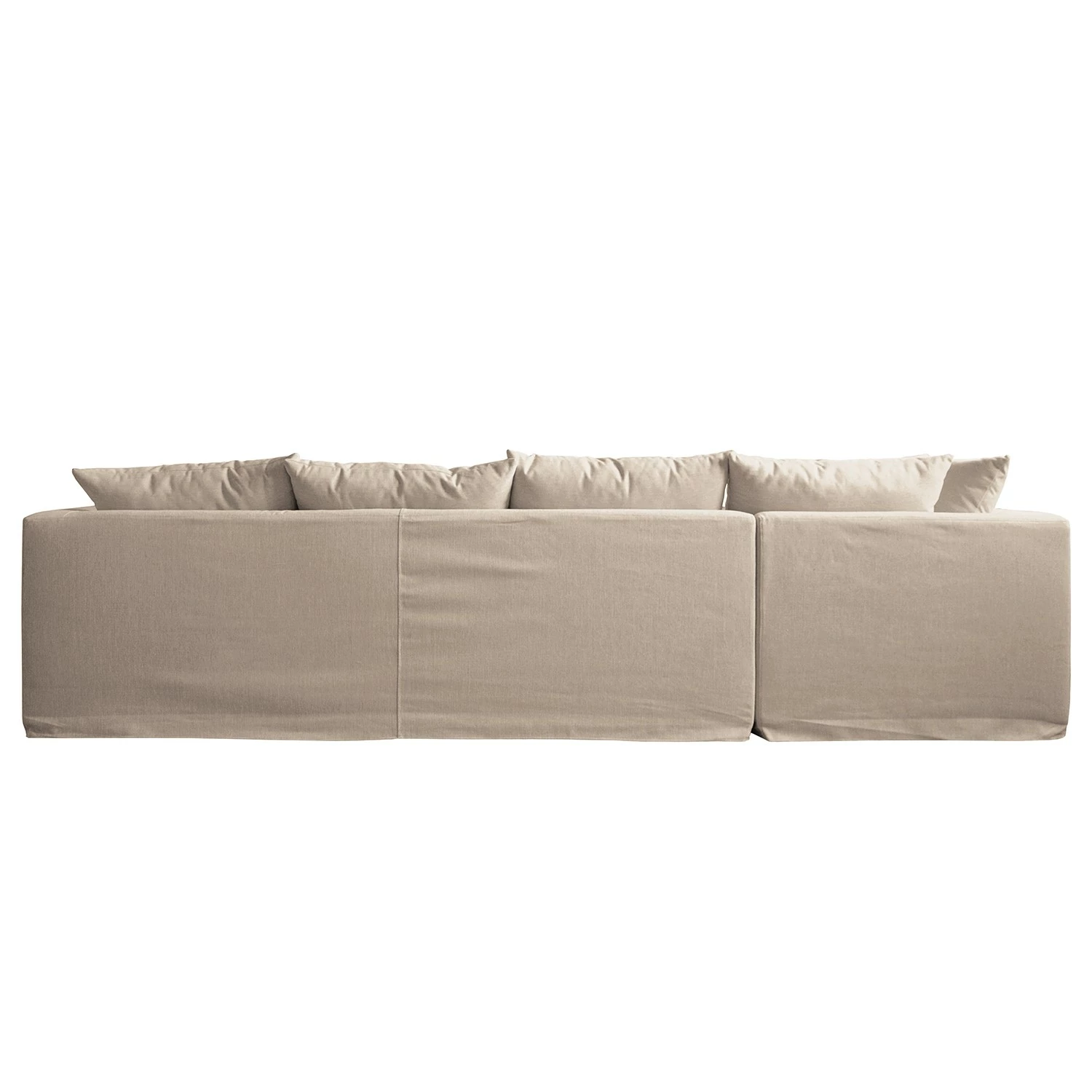 Maison Belfort Ecksofa Breves - Flachgewebe - Beige - Ottomane davorstehend links 5 Maison Belfort Ecksofa Breves - Flachgewebe - Beige - Ottomane davorstehend links – Bild 5