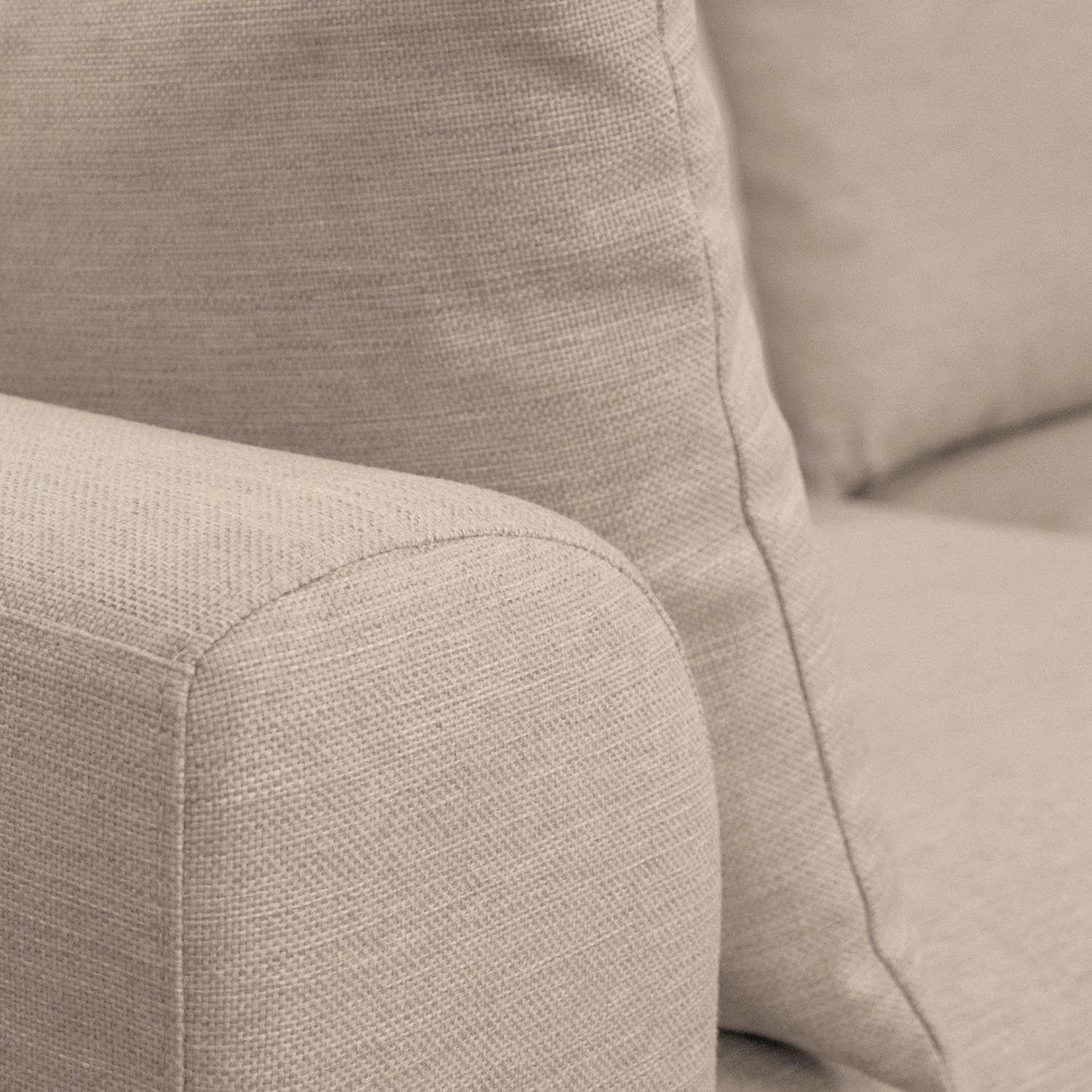 Maison Belfort Ecksofa Breves - Flachgewebe - Beige - Ottomane davorstehend links 6 Maison Belfort Ecksofa Breves - Flachgewebe - Beige - Ottomane davorstehend links – Bild 6