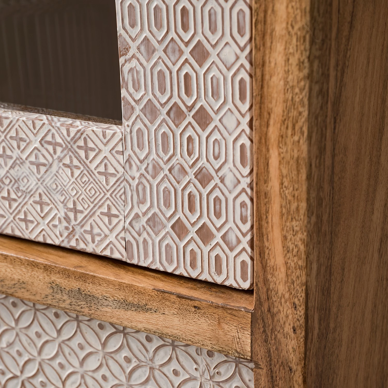 Ars manufacti Vitrinenschrank Buuda - Akazie massiv - Ecru / Akazie 5 Ars manufacti Vitrinenschrank Buuda - Akazie massiv - Ecru / Akazie – Bild 5