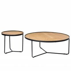 Fredriks Couchtisch Permet - Echtholzfurnier - Eiche / Schwarz - Durchmesser: 100 cm 17 Fredriks Couchtisch Permet - Echtholzfurnier - Eiche / Schwarz - Durchmesser: 100 cm -WOHNZIMMERMÖBEL Verkäufe 1000182058 210323 15235001723 DETAILS P000000001000182058