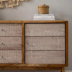 Ars manufacti Sideboard Buuda - Akazie massiv - Ecru / Akazie -WOHNZIMMERMÖBEL Verkäufe 1000182064 200227 06193200029 MOOD DETAILS P000000001000182064 mood