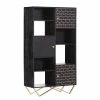 Jack & Alice Highboard Towe - Akazie massiv / Metall - Schwarz / Gold