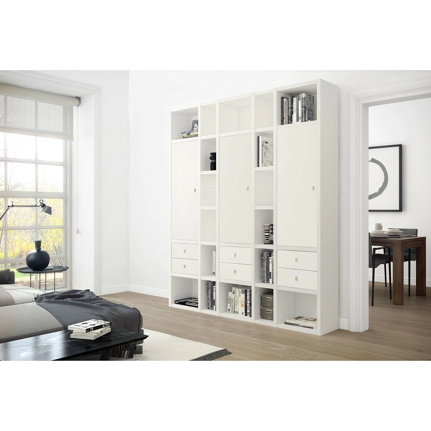 Loftscape Bücherregal Emporior X - Cremeweiß - Breite: 190 cm 2 Loftscape Bücherregal Emporior X - Cremeweiß - Breite: 190 cm – Bild 2