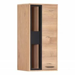 Red Living Hängeschrank Relva - Eiche teilmassiv - Eiche / Schwarz