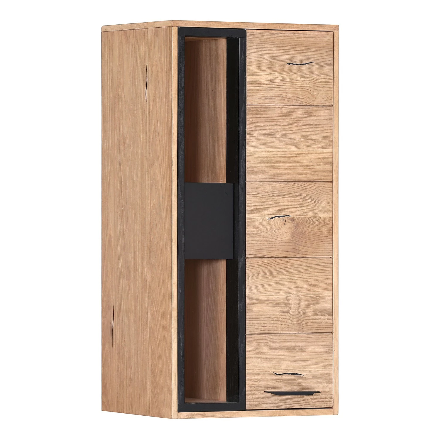 Red Living Hängeschrank Relva - Eiche teilmassiv - Eiche / Schwarz 1 Red Living Hängeschrank Relva - Eiche teilmassiv - Eiche / Schwarz