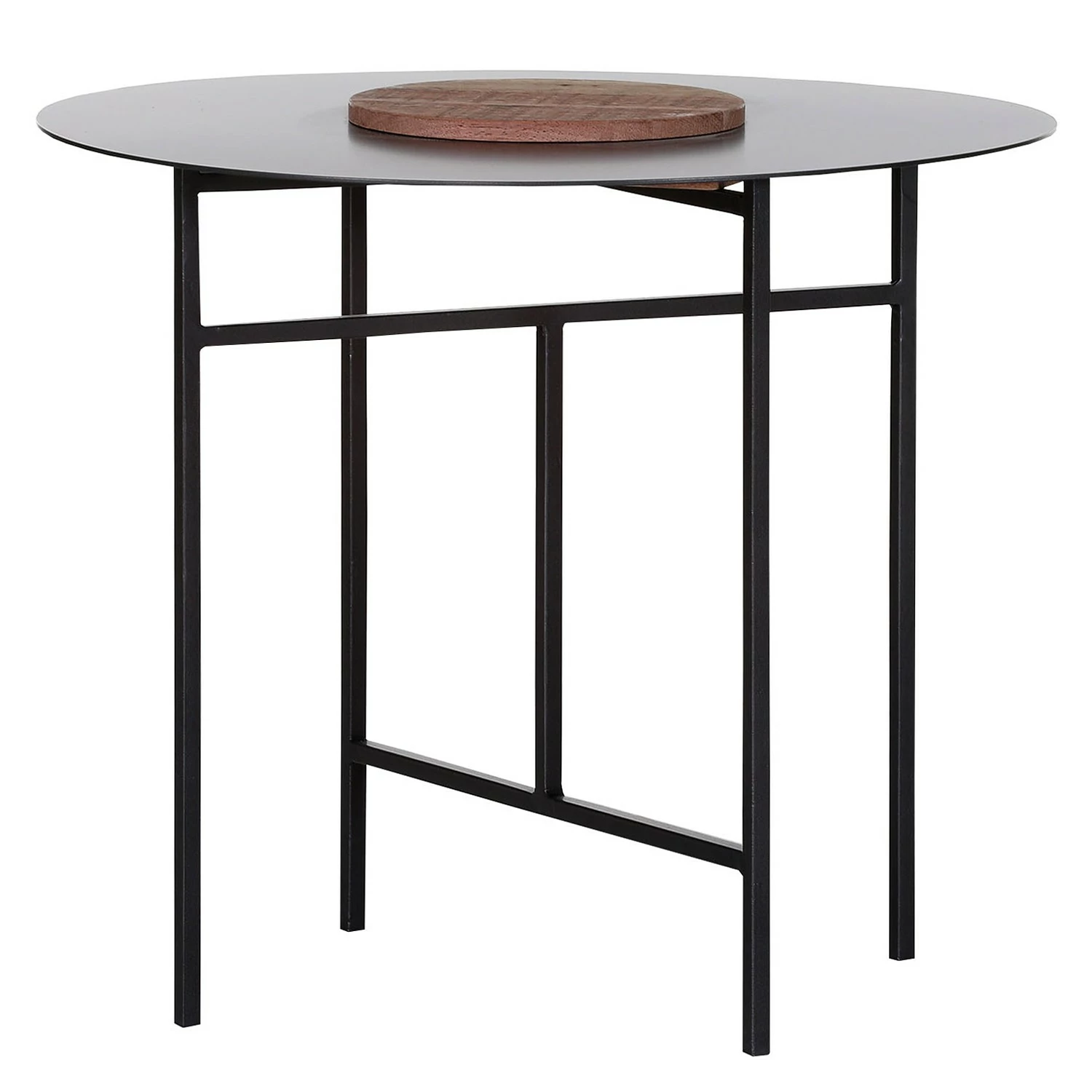 Ars manufacti Beistelltisch Fylo - Metall / Altholz massiv - Schwarz - Höhe: 51 cm 1 Ars manufacti Beistelltisch Fylo - Metall / Altholz massiv - Schwarz - Höhe: 51 cm