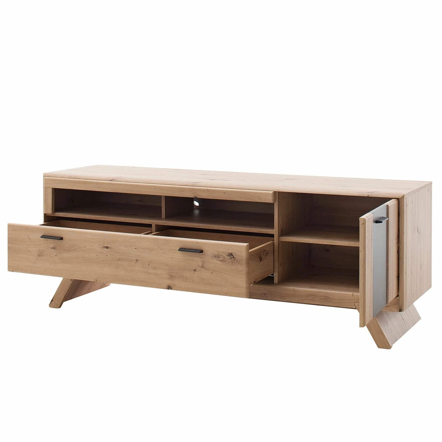 Naturoo TV-Lowboard Coulogne II - Balkeneiche Dekor / Anthrazit - Breite: 179 cm 6 Naturoo TV-Lowboard Coulogne II - Balkeneiche Dekor / Anthrazit - Breite: 179 cm – Bild 6
