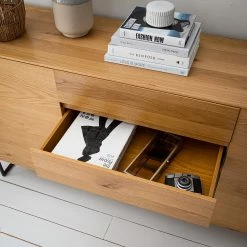 Ars Natura Sideboard Nozza II - Echtholzfurnier - Eiche / Schwarz -WOHNZIMMERMÖBEL Verkäufe 1000182814 200306 14374700003 MOOD DETAILS P000000001000182814 mood