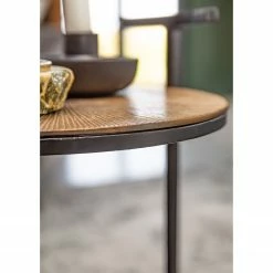 Ars manufacti Beistelltisch Nikko V - Metall - Messing Antik / Schwarz -WOHNZIMMERMÖBEL Verkäufe 1000182819 220505 030 DETAILS P000000001000182819