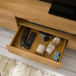 Ars Natura TV-Lowboard Nozza II - Echtholzfurnier - Eiche / Schwarz -WOHNZIMMERMÖBEL Verkäufe 1000182822 200324 08204400003 DETAILS P000000001000182822