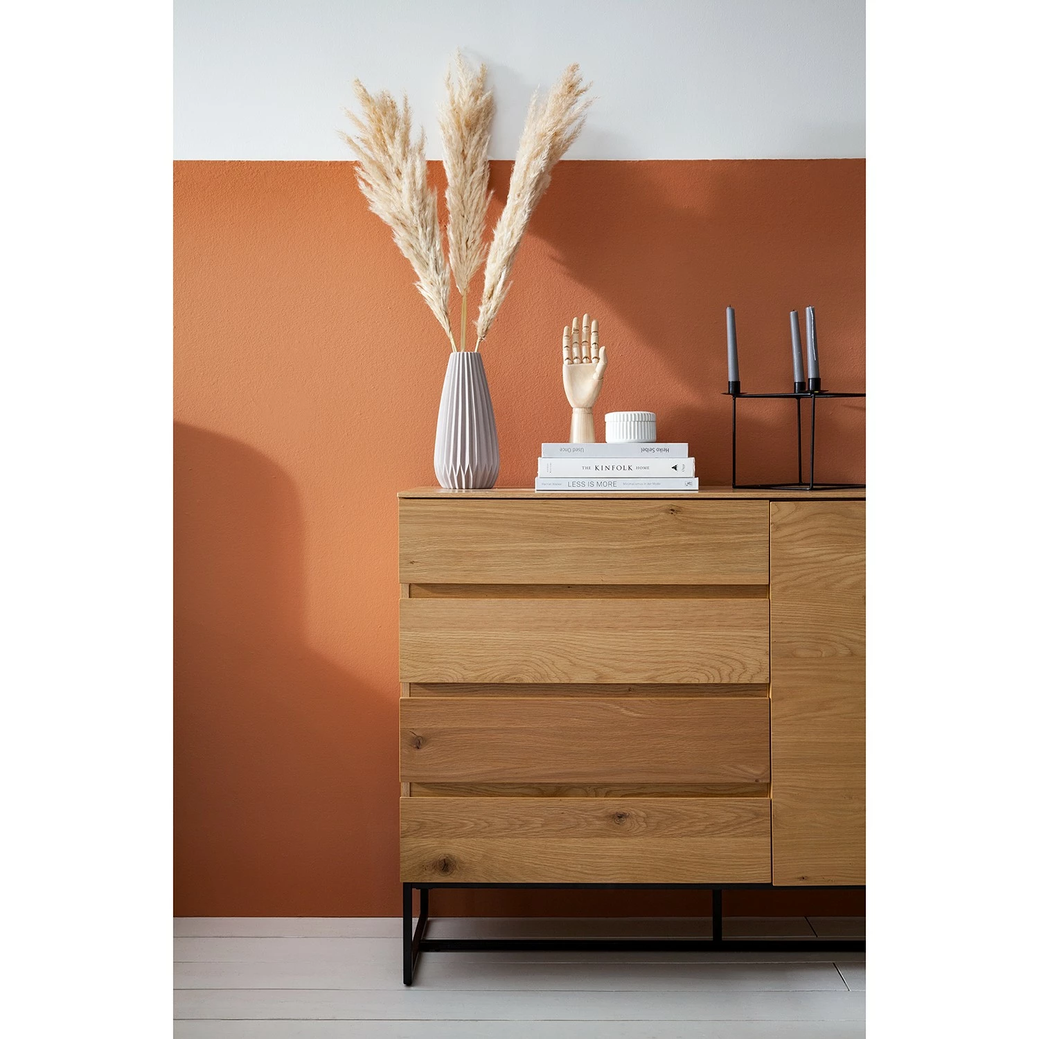 Ars Natura Kommode Nozza - Echtholzfurnier - Eiche / Schwarz 12 Ars Natura Kommode Nozza - Echtholzfurnier - Eiche / Schwarz – Bild 12