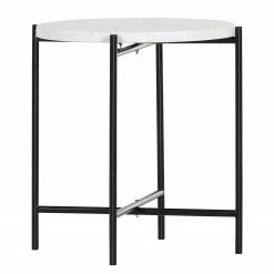 Norrwood Beistelltisch Terrazzo VI - Terrazzo / Metall - Mehrfarbig / Schwarz