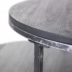 Red Living Beistelltisch Pondo - Akazie massiv / Metall - Schwarz -WOHNZIMMERMÖBEL Verkäufe 1000182836 190731 14365600078 DETAILS P000000001000182836