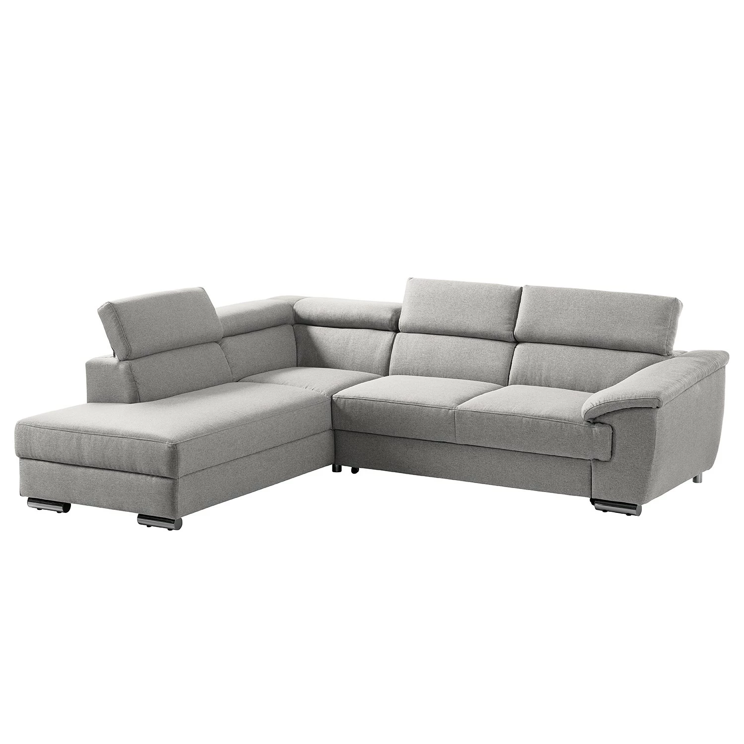 Fredriks Ecksofa Swain - Webstoff - Lichtgrau - Longchair davorstehend links - Schlaffunktion 4 Fredriks Ecksofa Swain - Webstoff - Lichtgrau - Longchair davorstehend links - Schlaffunktion – Bild 4