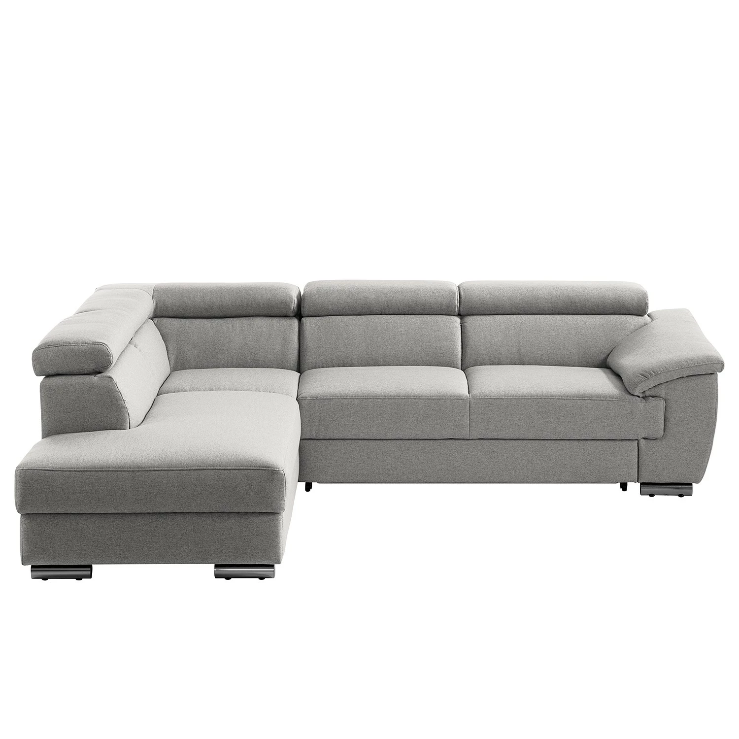 Fredriks Ecksofa Swain - Webstoff - Lichtgrau - Longchair davorstehend links - Schlaffunktion 6 Fredriks Ecksofa Swain - Webstoff - Lichtgrau - Longchair davorstehend links - Schlaffunktion – Bild 6