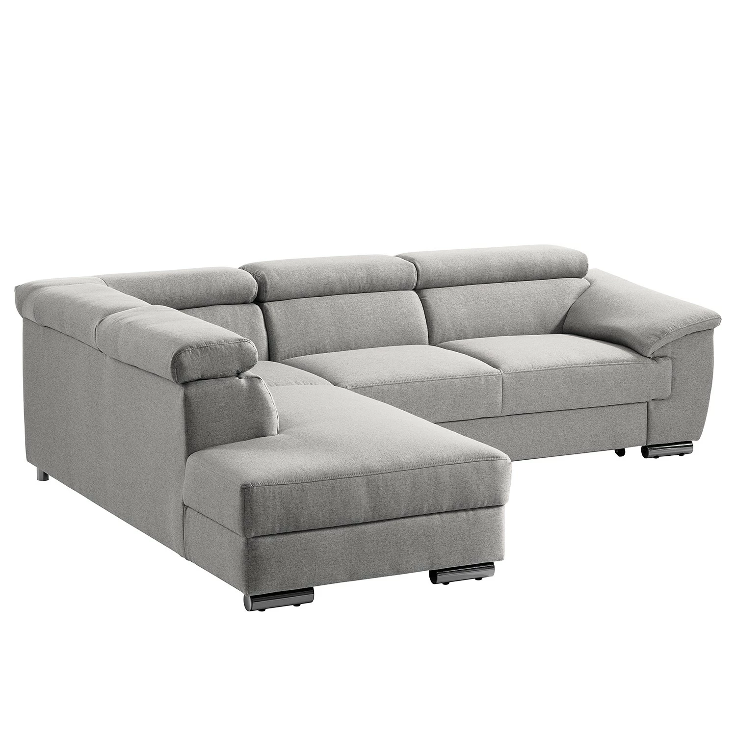 Fredriks Ecksofa Swain - Webstoff - Lichtgrau - Longchair davorstehend links - Schlaffunktion 9 Fredriks Ecksofa Swain - Webstoff - Lichtgrau - Longchair davorstehend links - Schlaffunktion – Bild 9