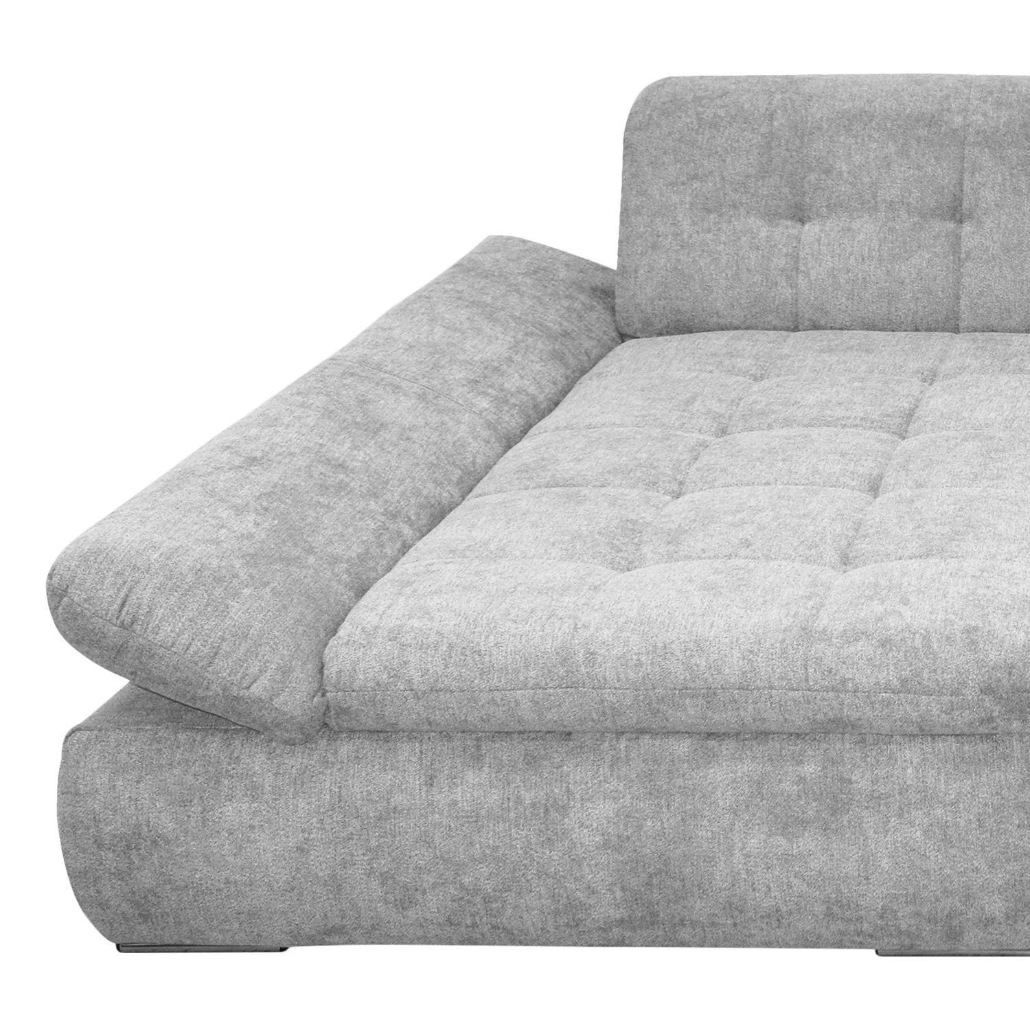 Loftscape Ecksofa Lemley - Webstoff - Platin - Longchair davorstehend links - Schlaffunktion 9 Loftscape Ecksofa Lemley - Webstoff - Platin - Longchair davorstehend links - Schlaffunktion – Bild 9