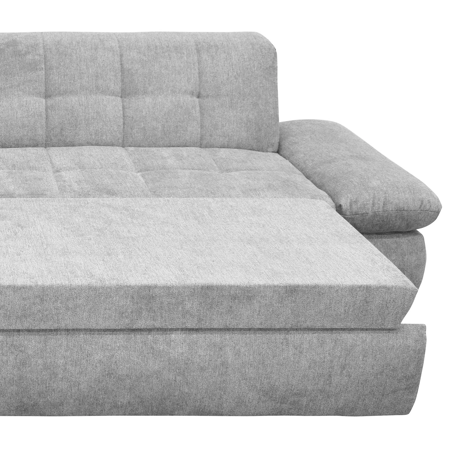 Loftscape Ecksofa Lemley - Webstoff - Platin - Longchair davorstehend links - Schlaffunktion 10 Loftscape Ecksofa Lemley - Webstoff - Platin - Longchair davorstehend links - Schlaffunktion – Bild 10