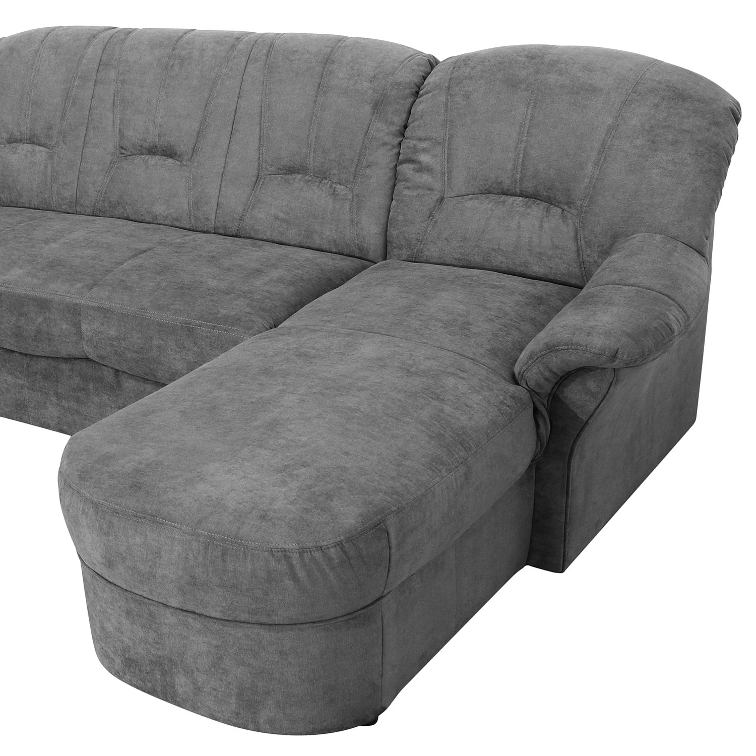 Modoform Wohnlandschaft Wells - Flachgewebe - Grau - Longchair davorstehend rechts / Ottomane links - Keine Funktion 7 Modoform Wohnlandschaft Wells - Flachgewebe - Grau - Longchair davorstehend rechts / Ottomane links - Keine Funktion – Bild 7