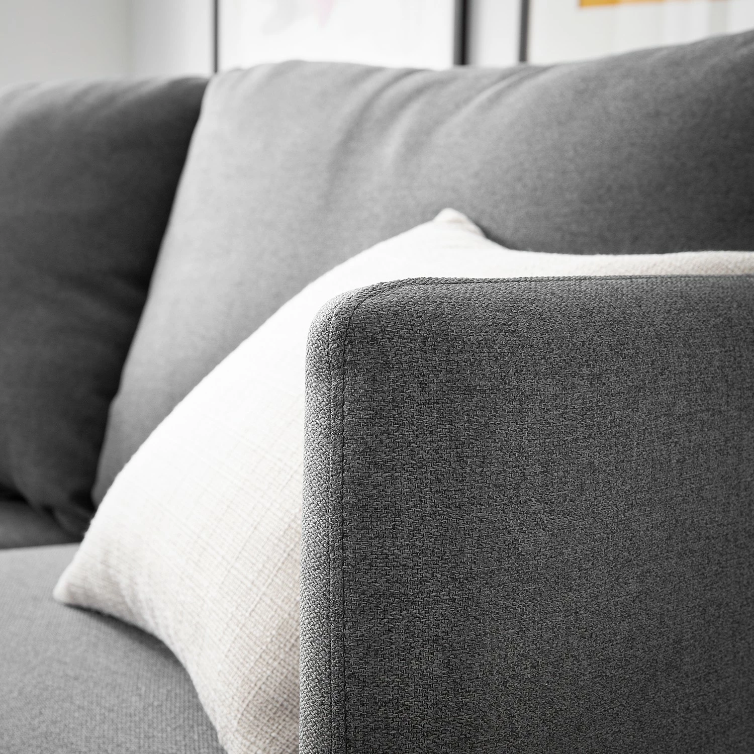 Fredriks Ecksofa Pratt - Webstoff - Dunkelgrau - Longchair davorstehend rechts 5 Fredriks Ecksofa Pratt - Webstoff - Dunkelgrau - Longchair davorstehend rechts – Bild 5